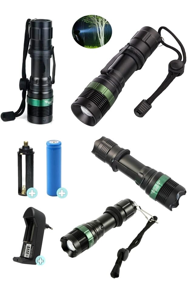 Watton 800 Metre Mesafe T6 Cree Led Şarj Edilebilir El Feneri - 1