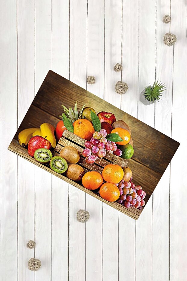 سجادة باب مزخرفة متعددة الأغراض بنمط سلة الفاكهة - 1