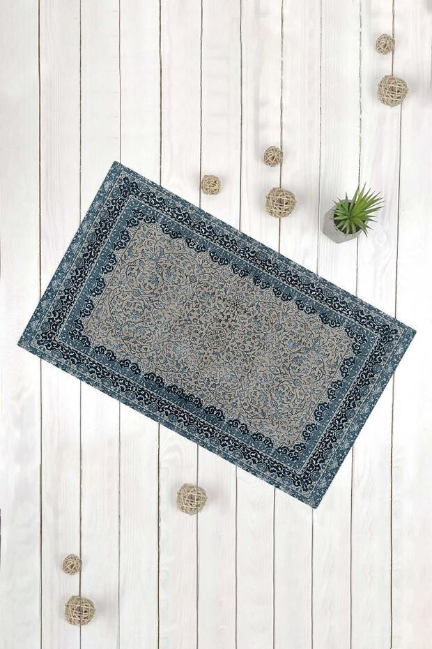 Carpet Pattern Dark Blue Multi-Purpose Decorative Door Mat - 1