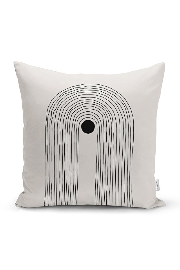 Digital Printed Modern Pillow Cushion Cover with Abstract Style Onedraw Drawing