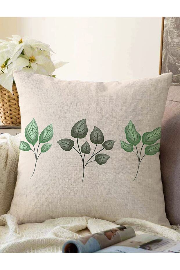 Cream Background Floral Design Digital Printed Modern Raschel Knitted Pillow Throw Pillow Cover