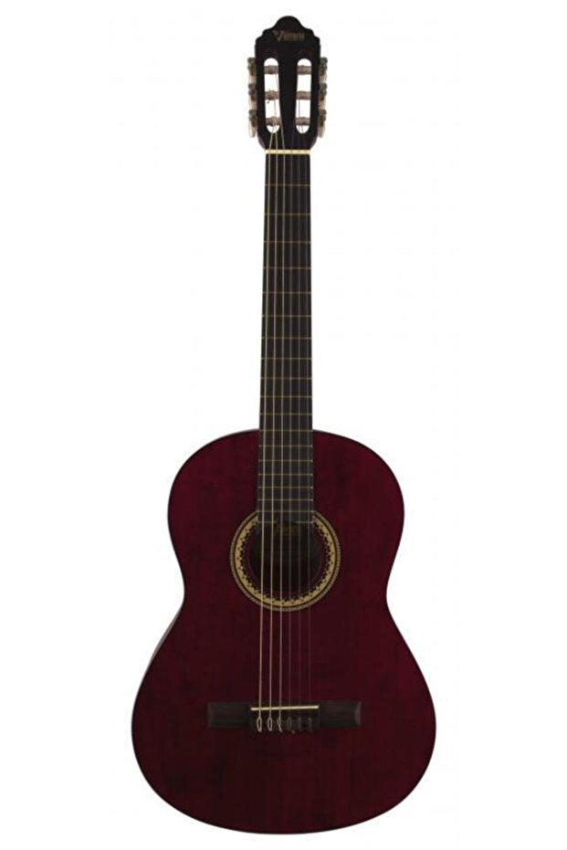 VC204TWR Klasik Gitar, Şarap Kırmızısı + Kılıf + Pena - 1