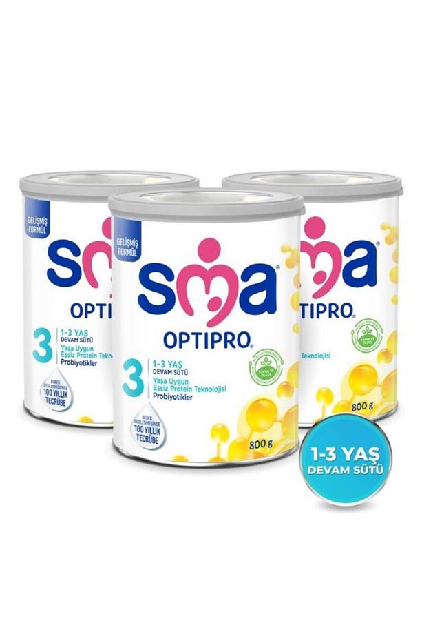 Sma 3 Optipro Probiyotik 1-3 Yaş Devam Sütü 800 Gr - 3 Lü - 1