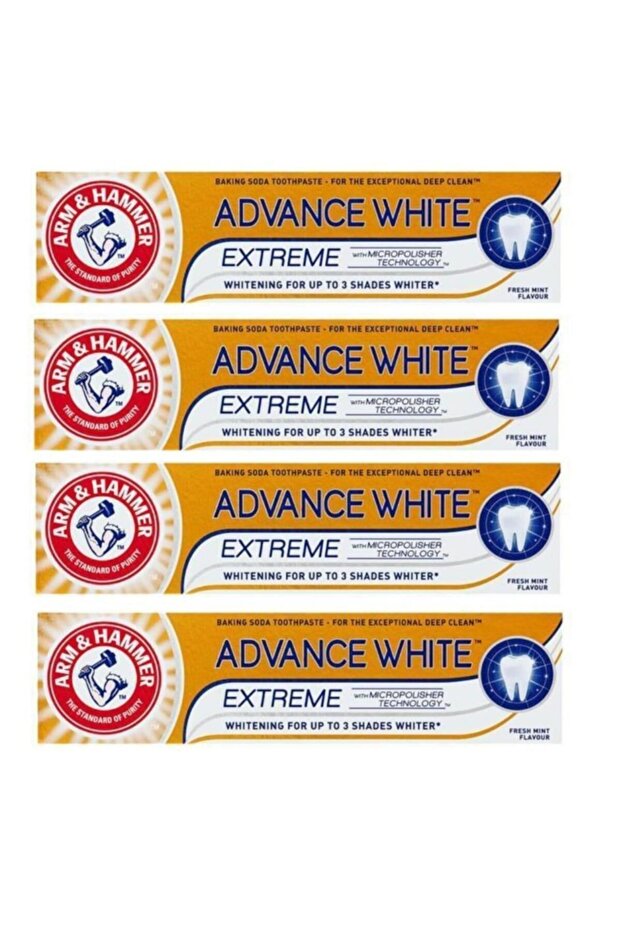 معجون أسنان للتبييض من Advance White بثلاثة ألوان 75 مل × 4 قطع