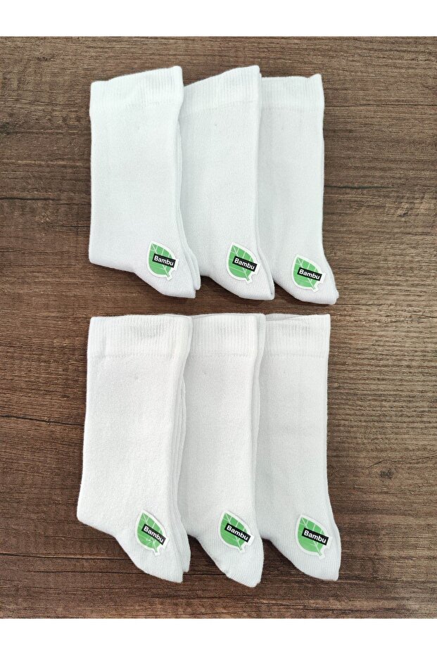 Children's 6 Pairs Seamless Bamboo Socks School Socks Long Socks