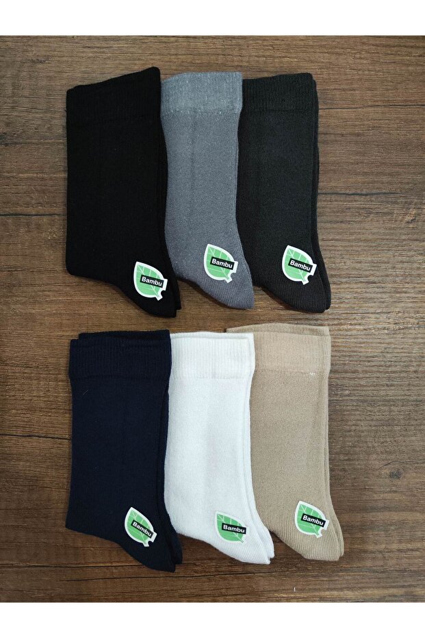 Children's 6 Pairs Seamless Bamboo Socks School Socks Long Socks