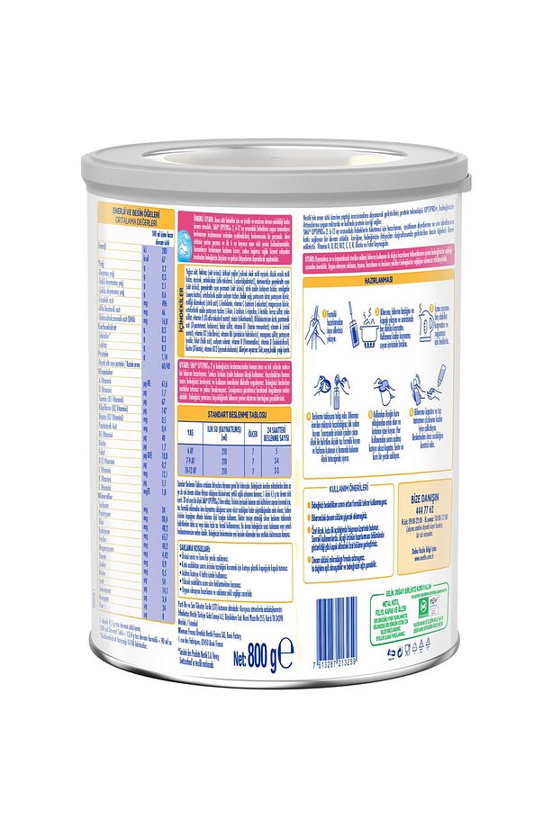 2 Numara 800 Gr Optipro Devam Sütü 3'lü - 5