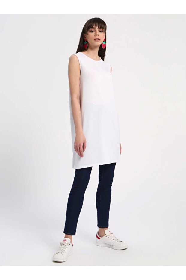 Kolsuz Basic Tunik - Beyaz - - 1