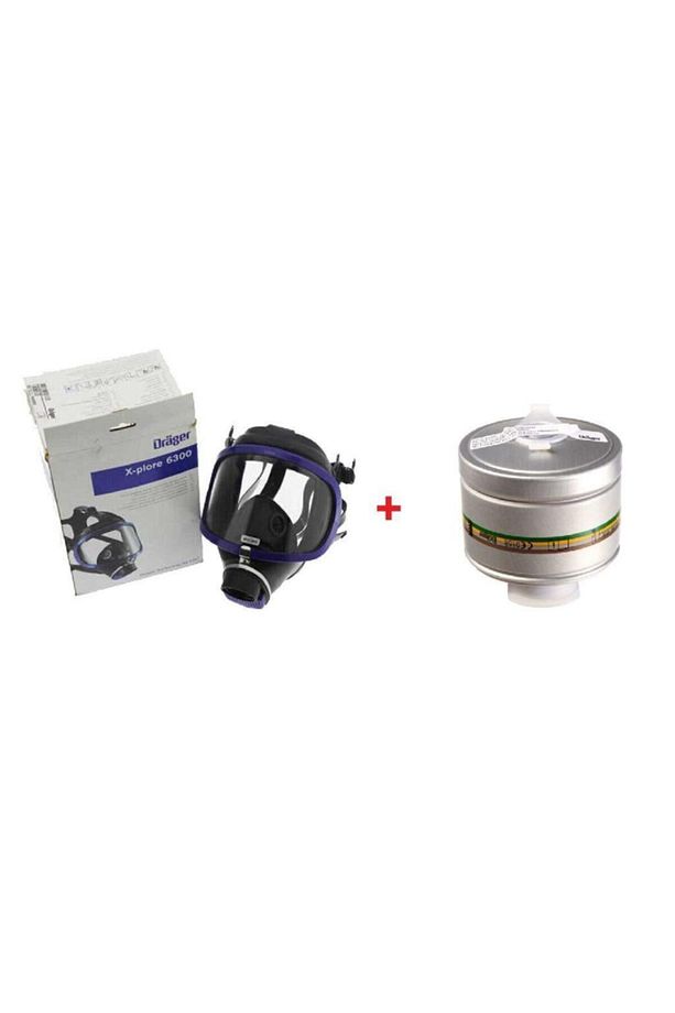 Drager X-plore 6300 Tam Yüz Maskesi + A2b2e2k1 6738802 Filtre - 1