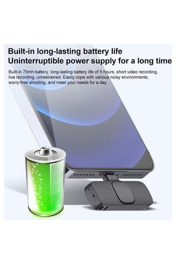 2 Adet Kablosuz Yaka Mikrofonu Iphone 2'li Mini Mikrofon K9 - 4