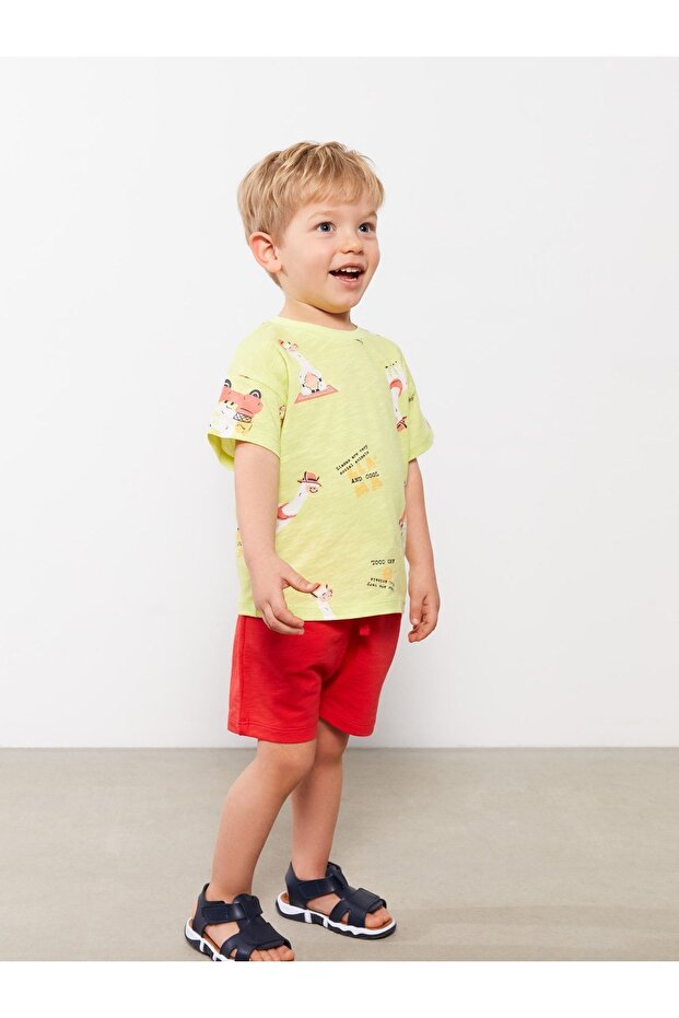 Lcw Baby Basic Baby Boy Shorts with Elastic Waistband (S2)