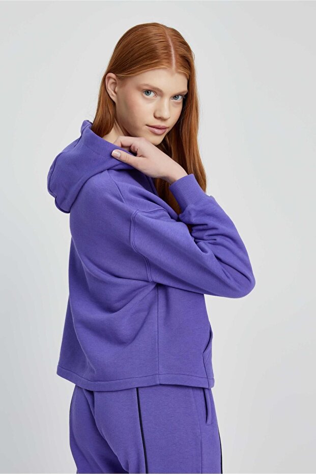 Kadın Kapüşonlu Sweatshirt EF037-PR - 3