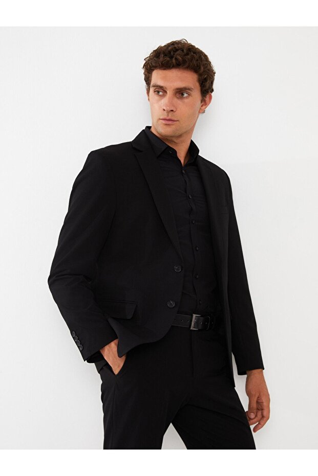 Dar Kalıp Erkek Blazer Ceket - 1