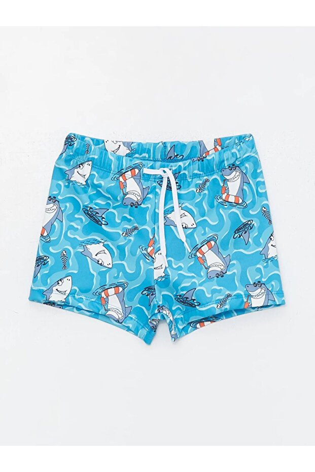 Printed Quick Drying Boys Boxer Swimsuit