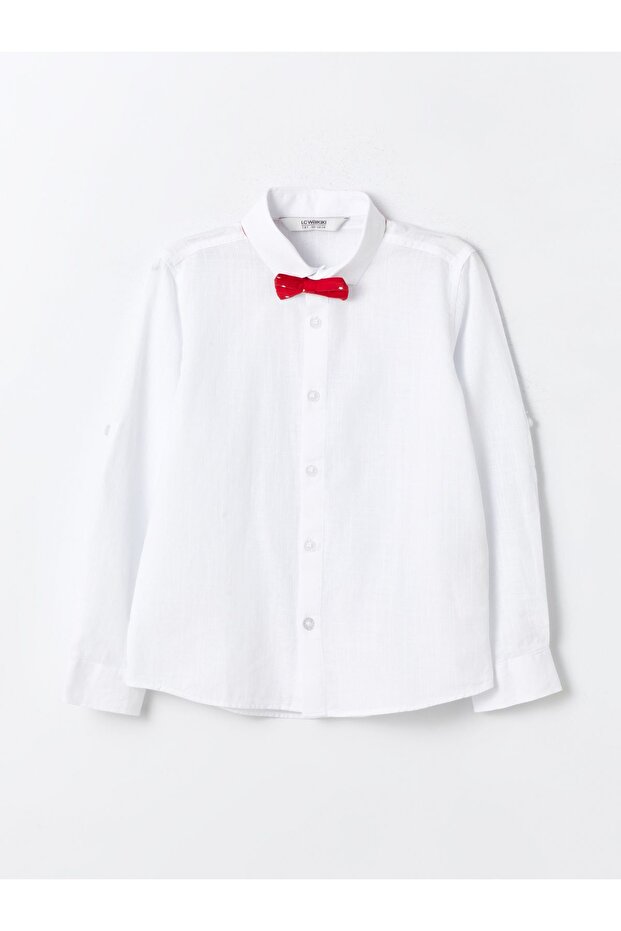 Basic Uzun Kollu Erkek Çocuk Gömlek ve Papyon - 3