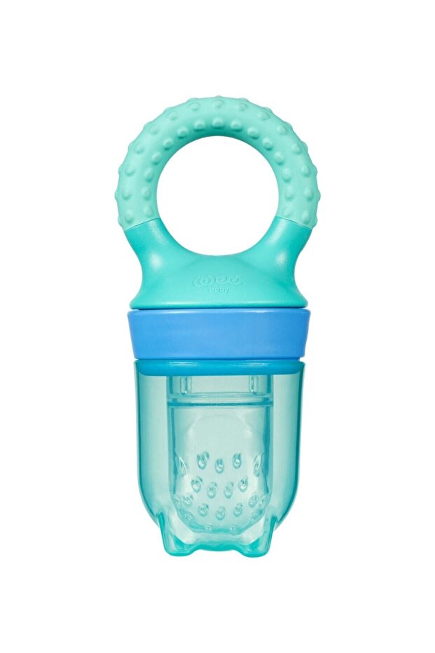 Silicone Fruit Strainer Puree Nipple and Teether 6+ Months Water Green