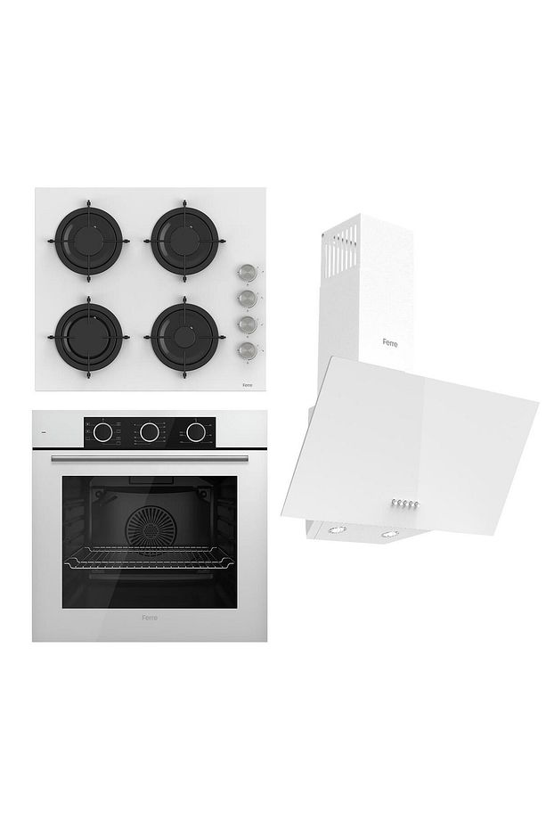Flowart Basıc Serisi Beyaz Ankastre Set (cs206 Xe62cb D087 ) - 1
