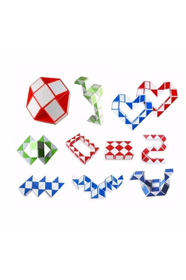 Magic Snake Rubik - Magic Snake Intelligence Patterned Karne Cube Gift Toy - 5