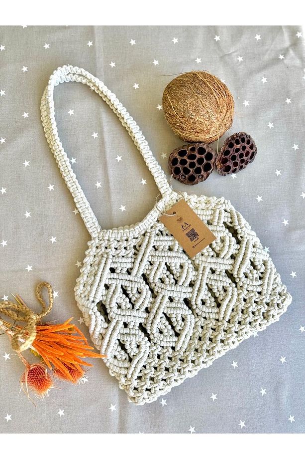 Makrome Tote Çanta - 1