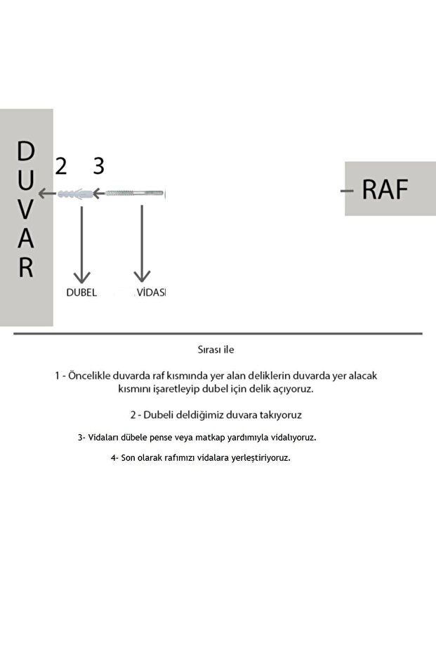 Siyah Duvar Rafı Gizli Raf Uçan Raf 50CM - 2
