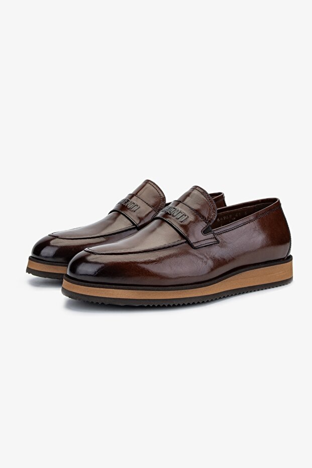 Hasky Erkek Taba Hakiki Deri Loafer Ayakkabı - 5