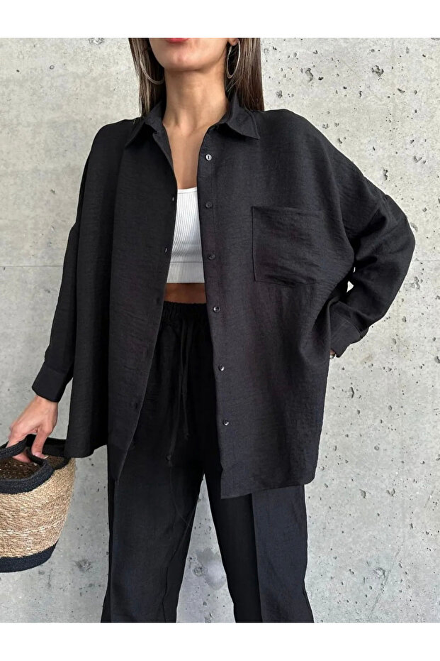 Linen Shirt Pants Set
