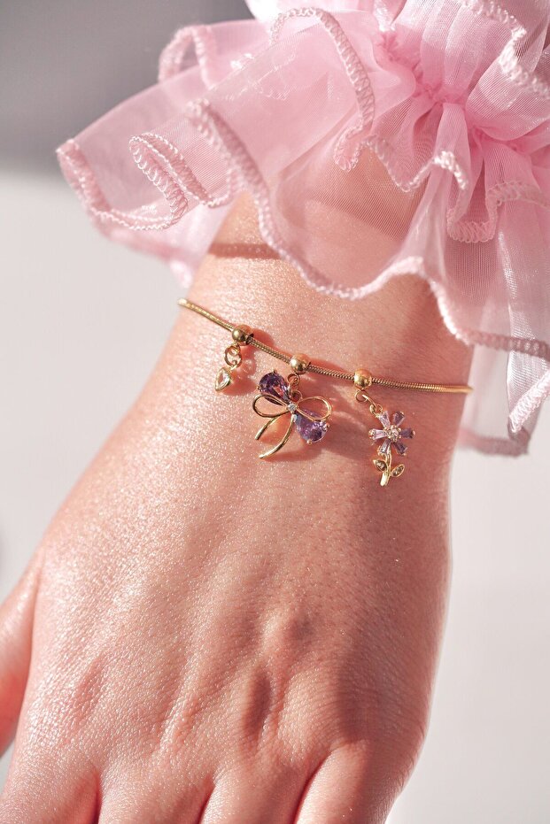 Bow Charm Steel Bracelet - Bowknot Steel Bracelet