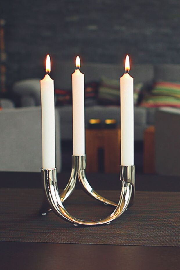 Bow 3 Kollu Şamdan 8 Cm - 3