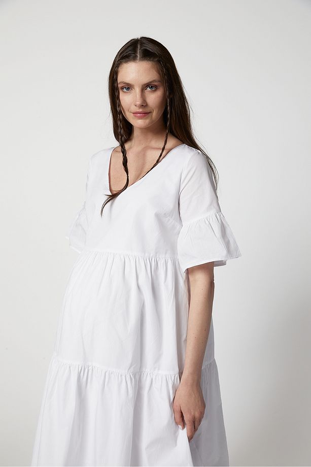Freya Poplin Hamile Elbise - 9