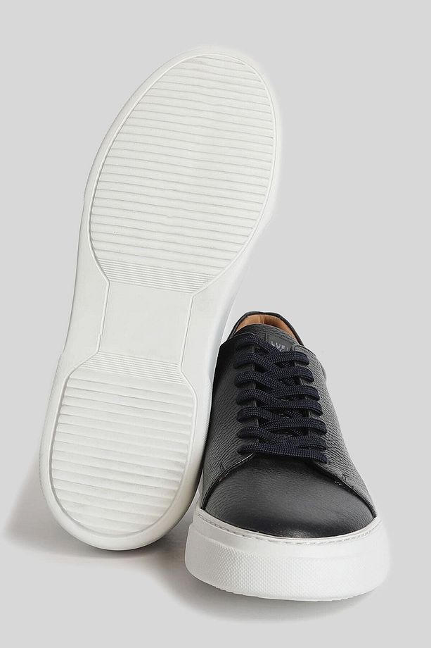 Tommy Lacivert Sneaker Ayakkabı Erkek Ayakkabı  %100 Deri - 5