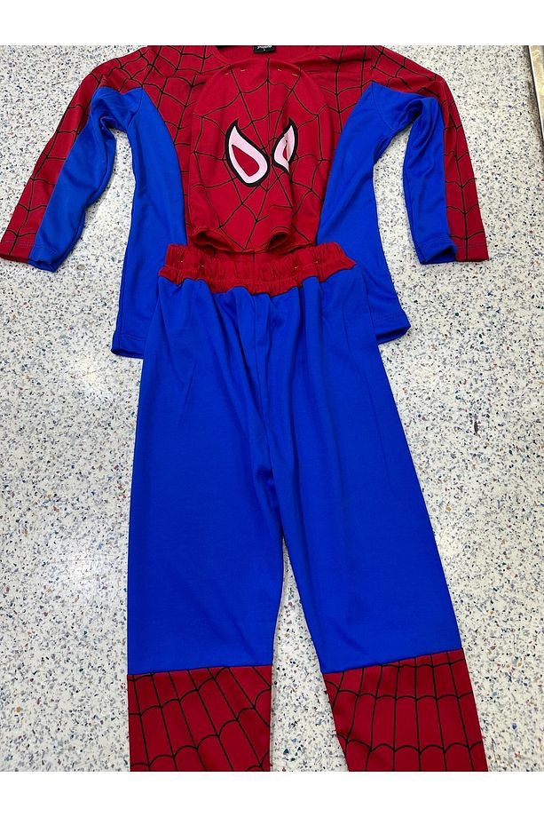 SPİDERMAN KOSTÜM PİCAMA ALT ÜST MASKE - 1
