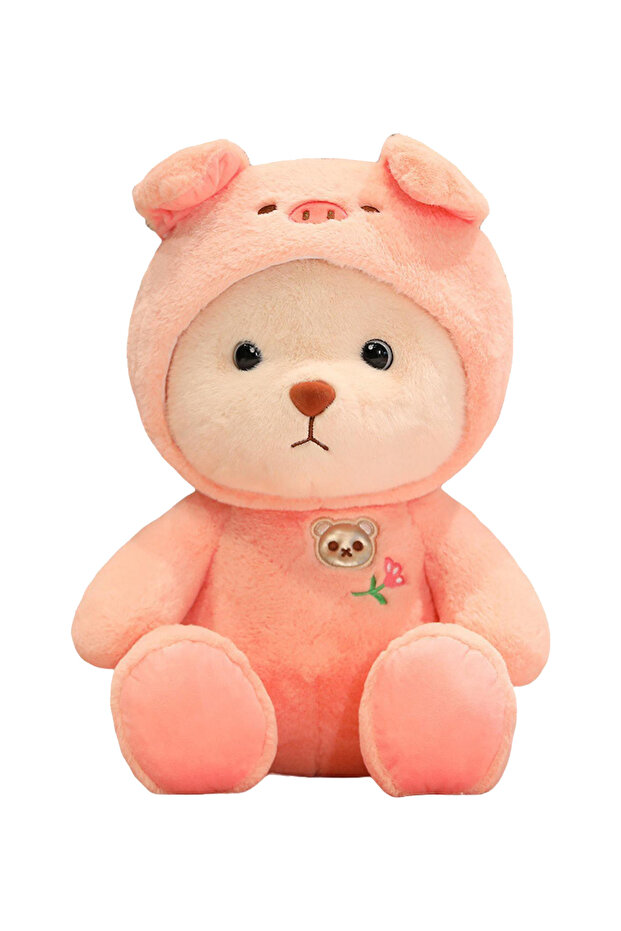 Cute Pufi Plush Toy with Dragon and Rabbit Pattern