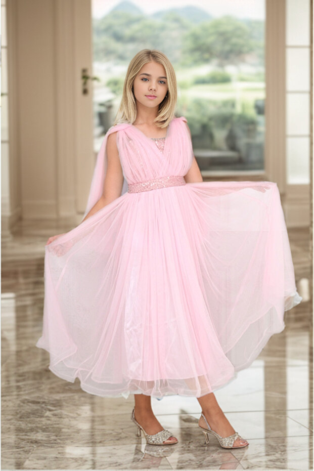 Girl's Sequined Evening Dress&Wedding Attire 11 Years-12 Years-13 Years-14 Years