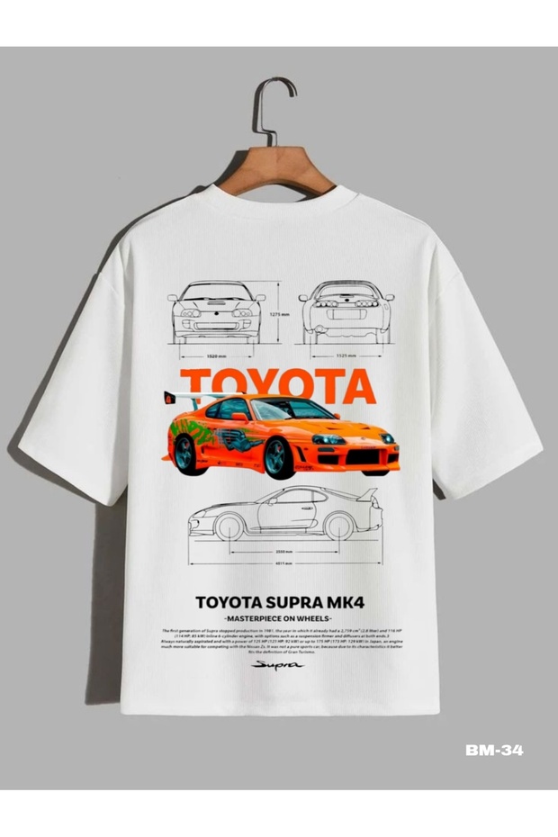 Toyota Supra Print Oversized T-Shirt t Shirt