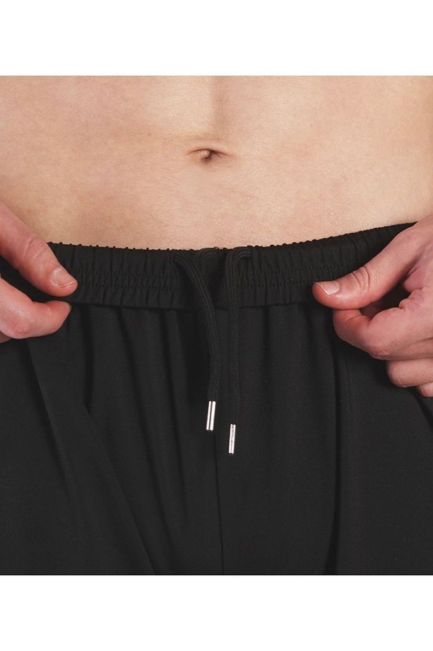 2 In 1 Erkek Taytlı Stretch Şort Siyah - 5