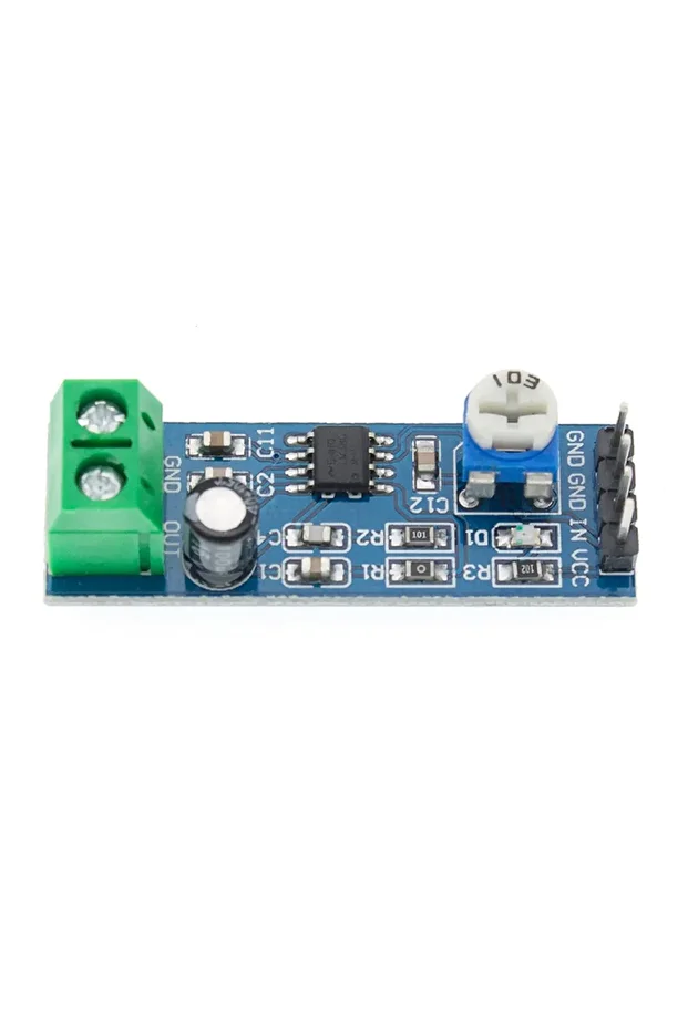LM386 Ses Kuvvetlendirici Modül DC 5V / 12V Mono Ayarlanabilir Ses Yükseltici Mikrofon Amfi - 6