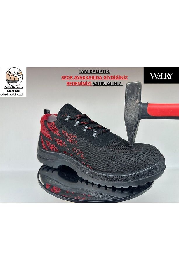 WEERY KB S1 CE Hafif Rahat Ortopedik Tabanlı Spor İş Ayakkabısı Çelik Burunlu Yazlık İş Ayakkabısı - 1