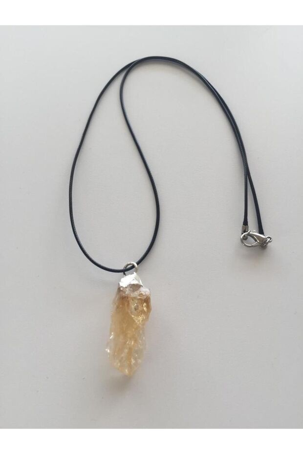 Natural Stone Citrine Raw Unprocessed Necklace