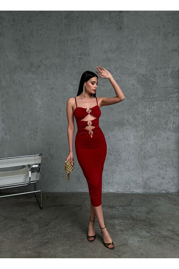Göğüs Dekolteli Elbise - 1
