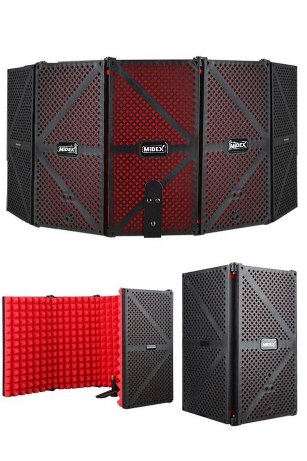 Pf-44 Red Mikrofon Ses Yalıtım Izolasyon Paneli 5 Bölümlü (75x30 Cm) - 1