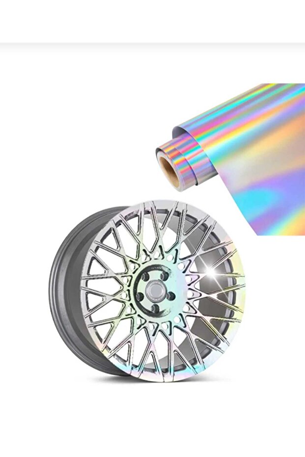 Esemiz Hologram Rainbow Rainbow Vehicle Motorcycle Wheel Fairing Foil (50Cmx152Cm)