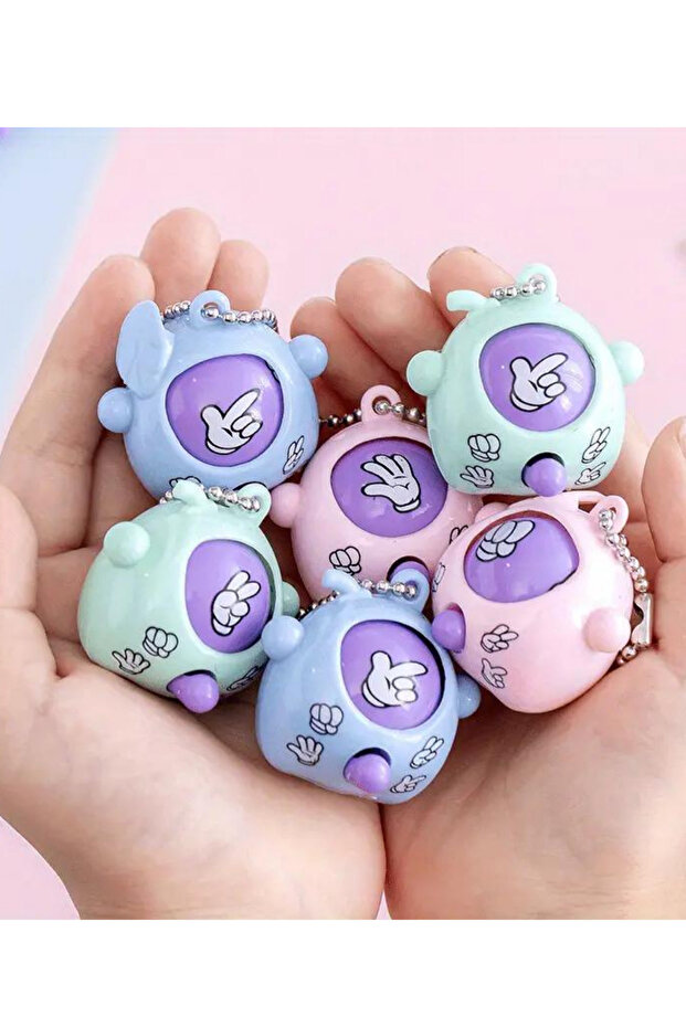 Taş Kağıt Makas Mini Anahtarlık Oyuncak 1 Adet - 3