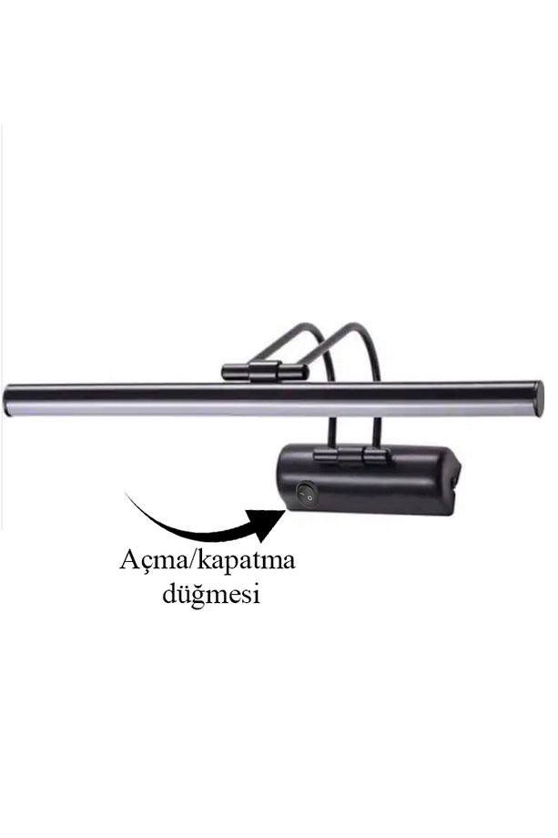 ANAHTARLI Gün Işığı Banyo Duvar Ayna Tablo cafe Aydınlatması Flüt Aplik Kuğu Aplik Ledli Aplik 35 Cm - 1