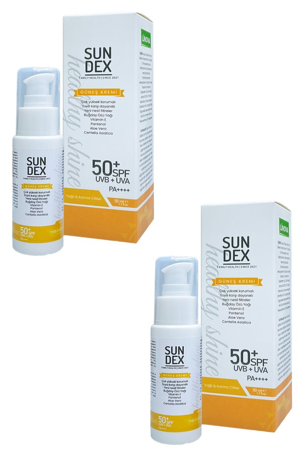 Pack of 2 Healthy Shine Spf 50+ Facial Sunscreen for Oily and Combination Skin 50 ml