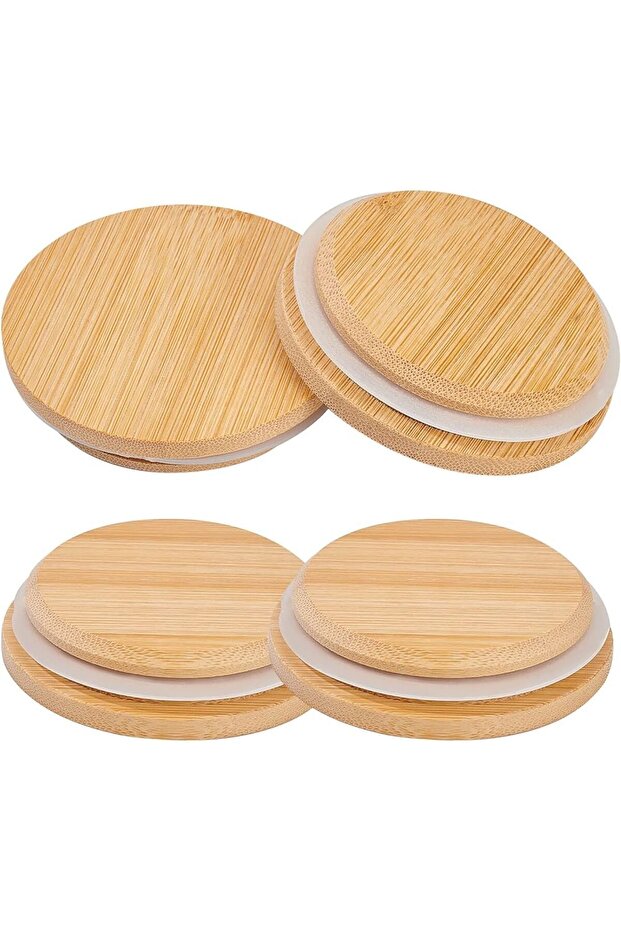 Bambu Kavanoz Kapağı 4 Ad. - 1