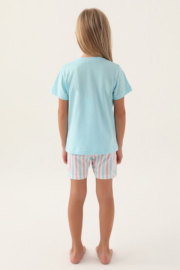2887 My True Kız Çocuk Şort Pijama Takım - 2