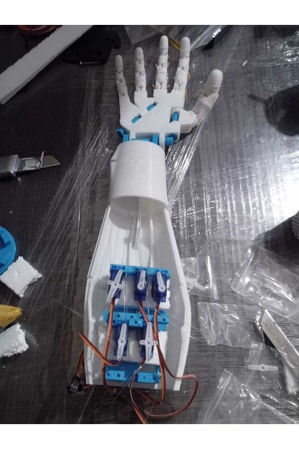 Arduino Robot El Projesi Robot Kol Biyonik El  Plastik Set - 2