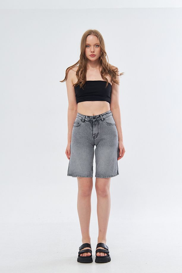 TREND Paça Yanları Yırtmaçlı Şort - 3