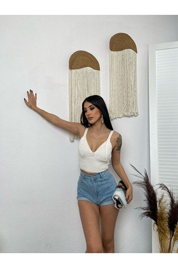 Kadın Askılı Triko Büstiyer - 2