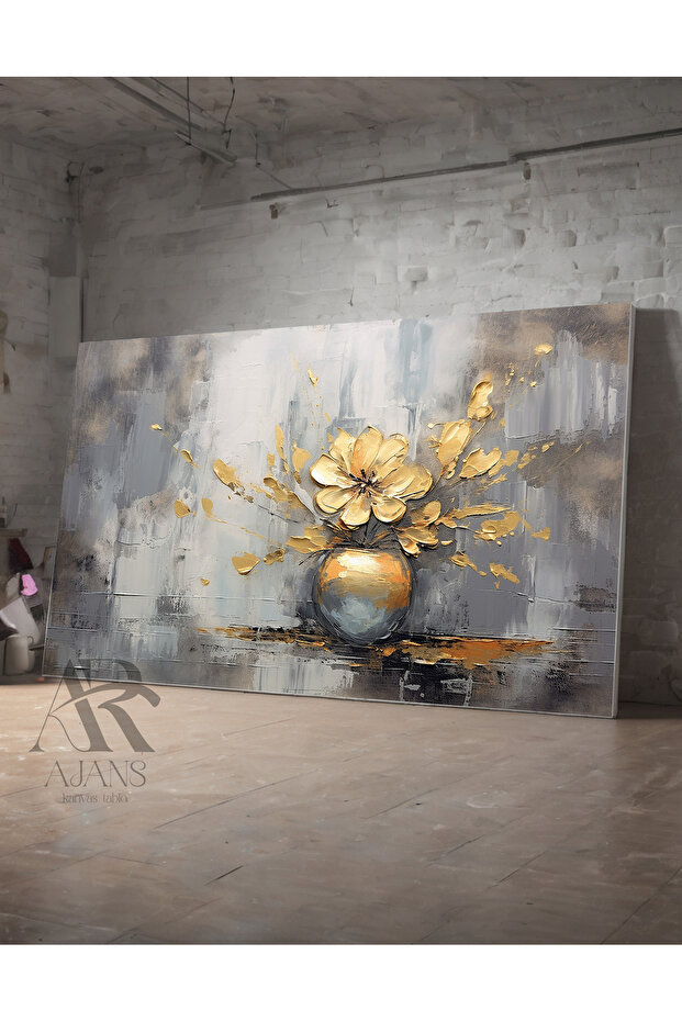 Daisy Oil Paintings in Vase Look Decorative Canvas Art